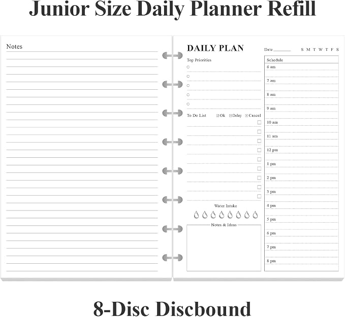 Junior Size Undated Daily Planner Refill - Image 4