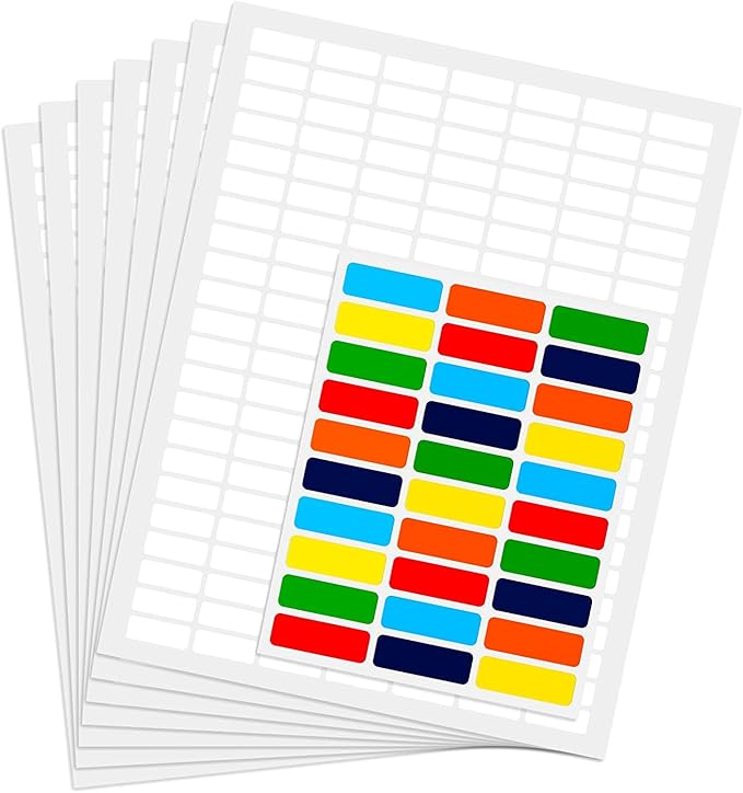 White Rectangular Labels + Bonus Color Stickers by RoyalGreen