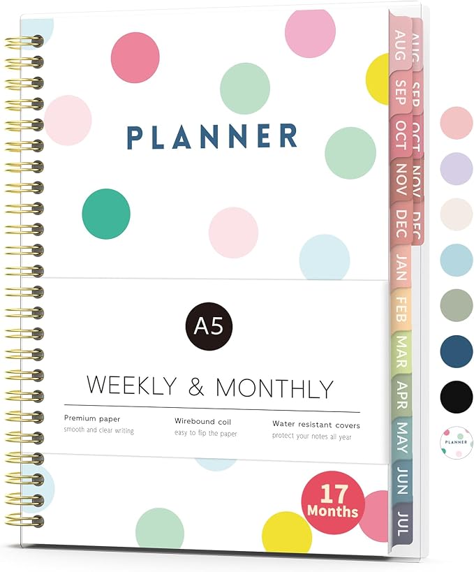 Aug 2026 - Dec 2027 Planner, Forvencer 17 Month Academic Planner 2026-2027 by Forvencer