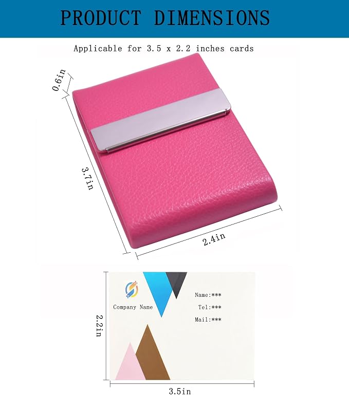 Business Card Holder with Ultra Slim Design, Business Card Case with Premium PU - Image 3