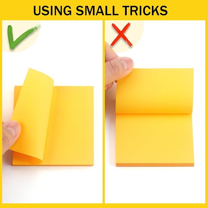 Sticky Notes 3x3 Self-Stick Notes Bright Colors Sticky Notes 8 Pads 80 Sheet/Pad - Image 5