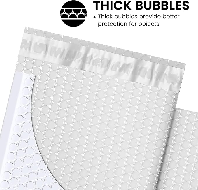 Fuxury Bubble Mailers 6x10“ 3000 Pack White Padded Envelopes Usable Size 6x9" - Image 5
