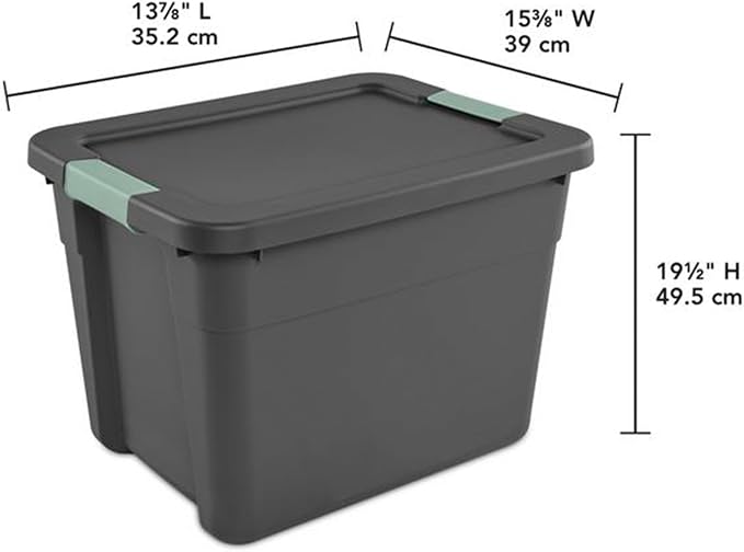 Sterilite 6-Pack Latch Tote, Stackable Plastic Storage Container Bins - Image 2