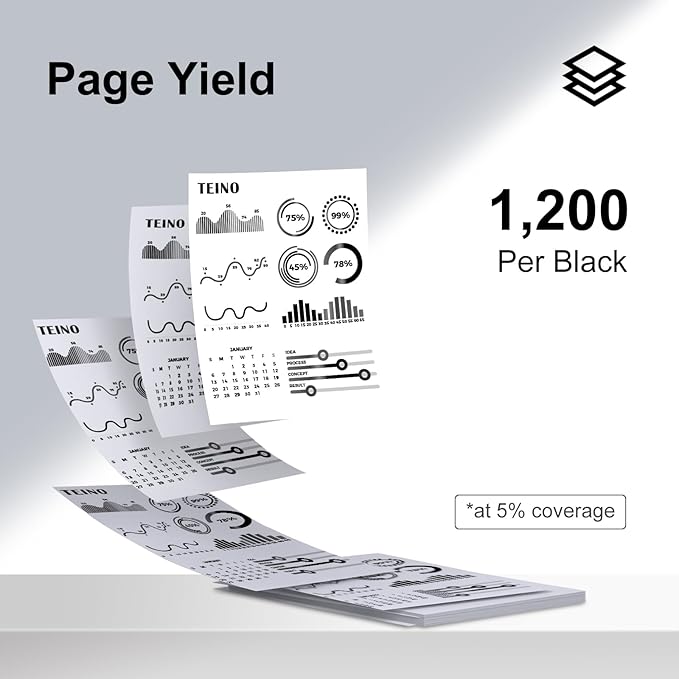 TEINO Remanufactured Ink Cartridge Replacement for Epson 702 702XL T702 T702XL use with Epson Workforce Pro WF-3720 WF-3730 WF-3733 (Black, 2-Pack)-DeskLoop Office