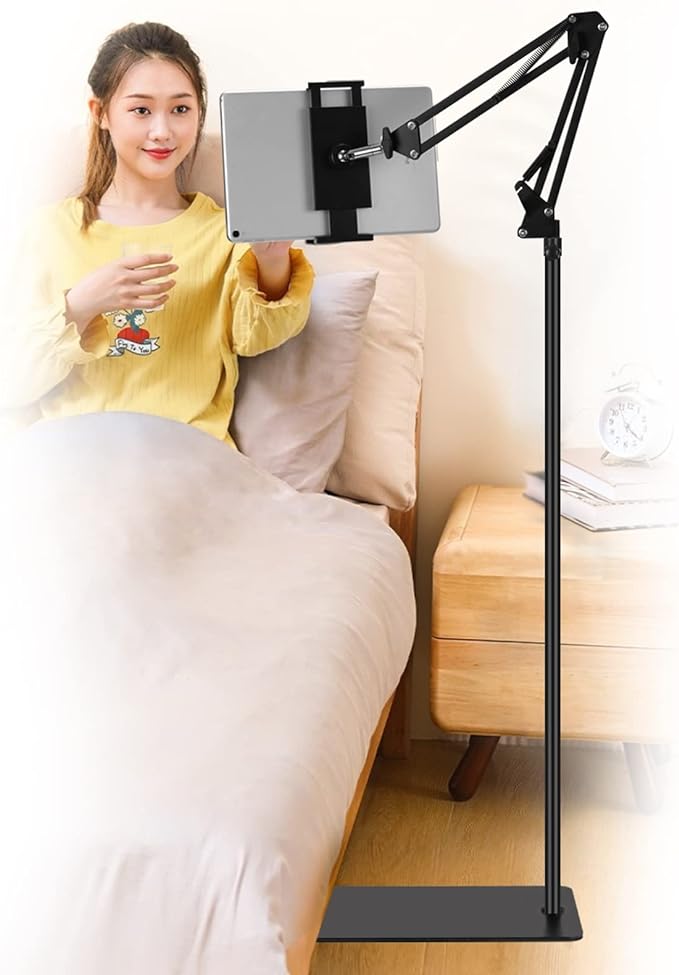 SAMHOUSING Tablet Floor Stand, Adjustable Universal 360-degree Rotatable Metal by SAMHOUSING