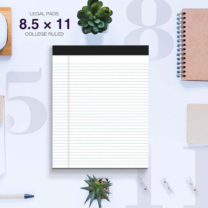 24 Pack Legal Pads 8.5 x 11 College Ruled Note Pads 8.5 x 11 Notepads 8.5 x 11 - Image 6