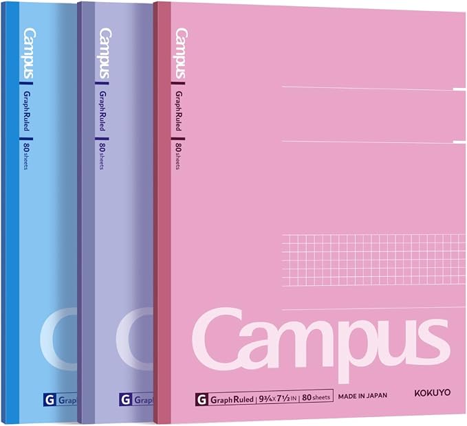 KOKUYO Composition Notebooks, 3 Pack Campus 9-3/4" x 7-1/2" Comp Book by KokuyoUS