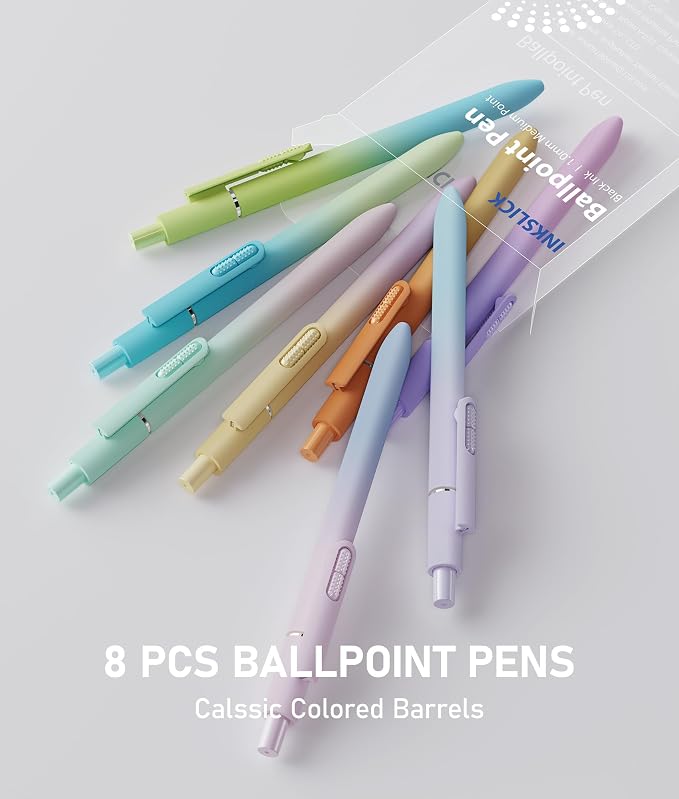 16 Pack Gradient Black Ballpoint Pens 1.0mm Fidget Pens - Image 5