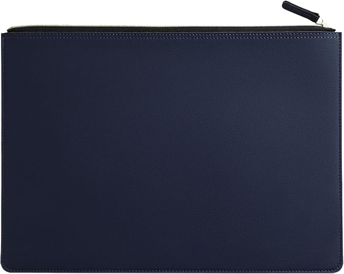 PU Leather A4 File Folder Zipper Document Holder Envelope Folder Case by yufocusqc