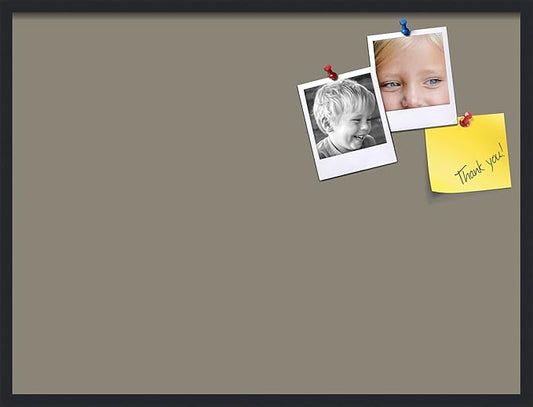 PinPix 40x30 Inch Cork Bulletin Board. This Decorative Framed Pin Board Comes with Pewter Design and a Satin Black Frame. Ideal for Home Office Decor or Message Board (PinPix-1812)-DeskLoop Office