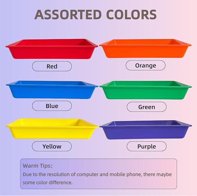 12Pcs Letter Size Flat Storage Tray Organizer Bin - Image 3