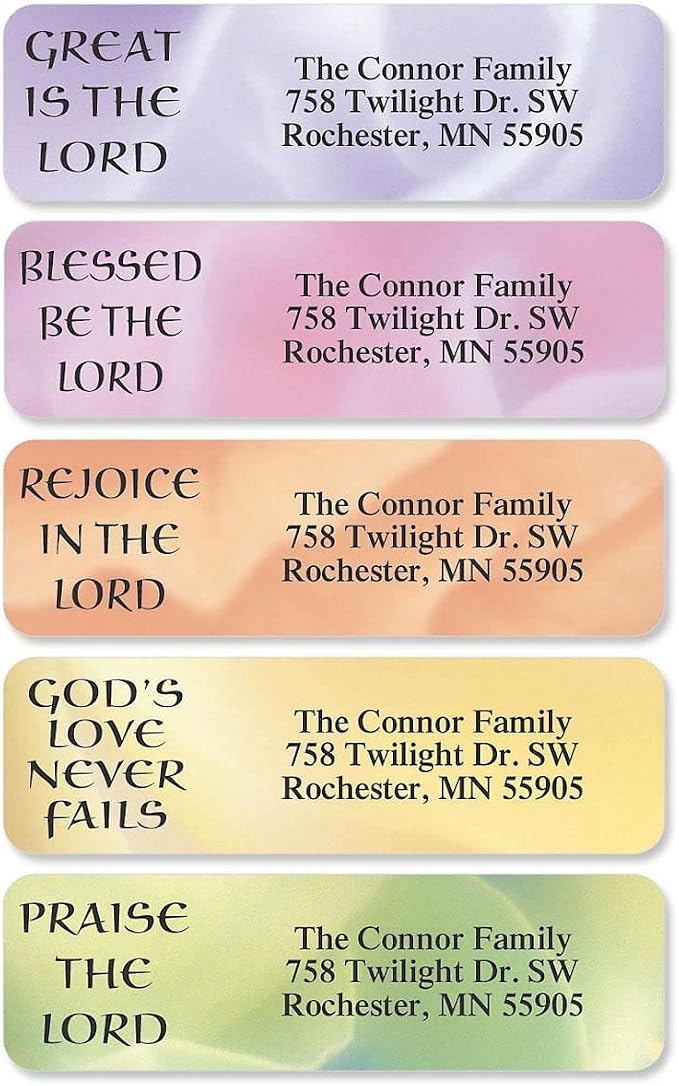 Praises Religious Rolled Personalized Return Address Mailing Labels - Image 2