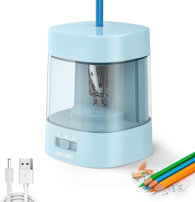 Deli Electric Pencil Sharpener, Automatic Pencil Sharpeners by delioffice