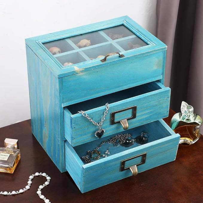 Wooden Storage Box Wooden Desk Organizer - Image 2