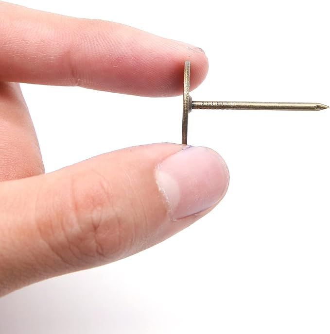 Piutouyar 30mm / 1.2 Inch Flat Head Thumb Tacks, Bronze Vintage Style - Image 5