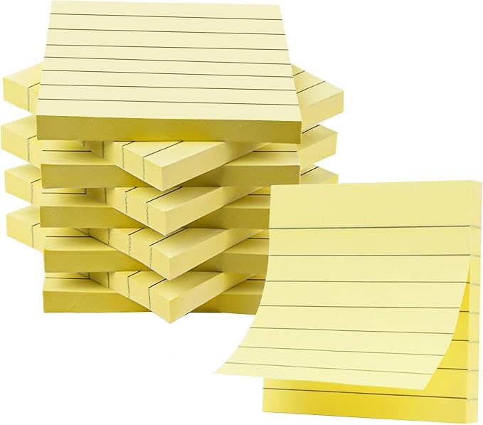 10 Pack Yellow Sticky Notes 3x3 in by NOTEZMATE
