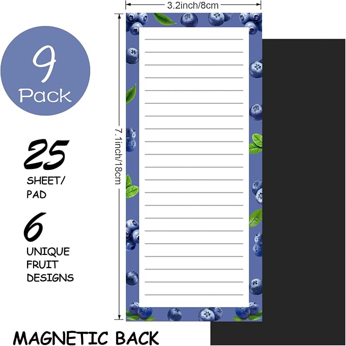 Joyberg 9 Pack Magnetic Notepads - Image 2