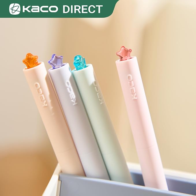 Kaco FIRST Gel Pens Cute Stationery Black Ink, 0.7 mm Medium Point, Aesthetic - Image 2