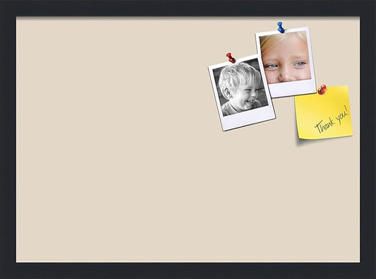 PinPix 21x15 Inch Cork Bulletin Board. This Decorative Framed Pin Board Comes with Desert Pastel Design and a Satin Black Frame. Ideal for Home Office Decor or Message Board (PinPix-1815)-DeskLoop Office