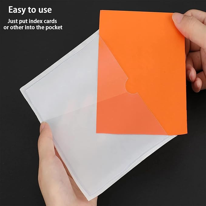50pcs Self-Adhesive Business Card Protecror, Waterproof Clear Adhesive Label - Image 3