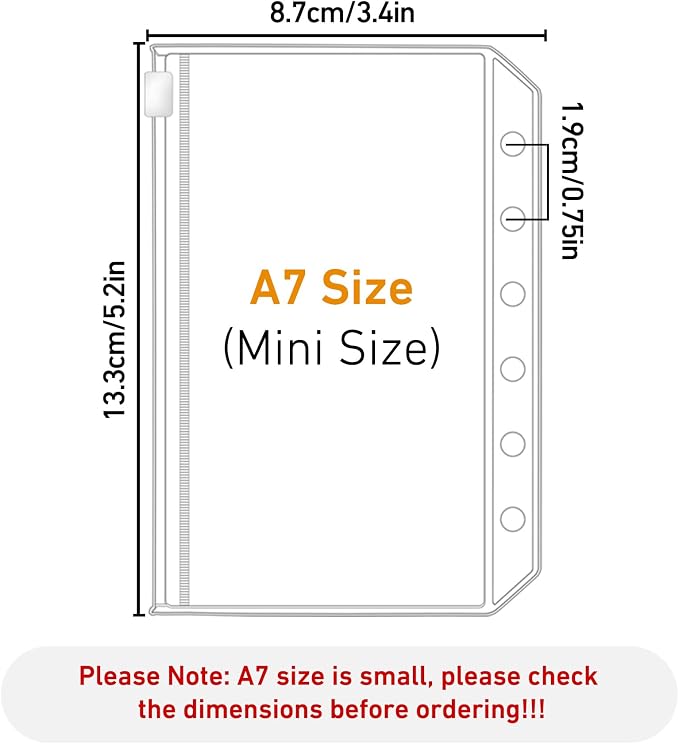 Antner 12pcs A7 Mini Binder Pockets - Image 2
