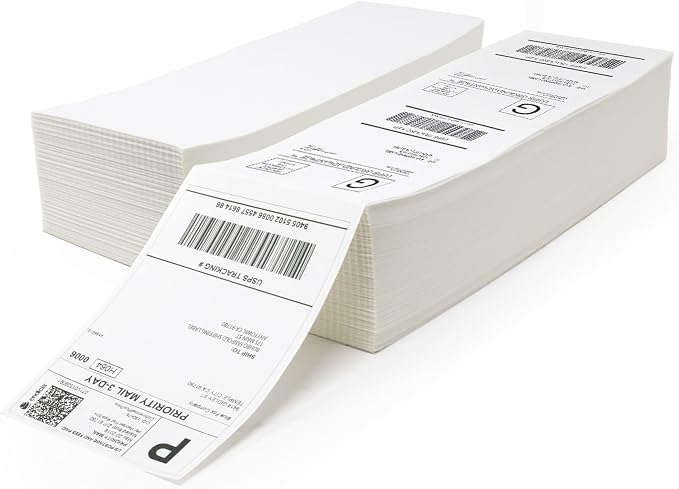 Buhbo 4 x 6 Direct Thermal Labels, Perforated and BPA Free, Compatible by Buhbo