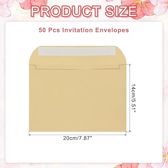 PATIKIL 7.5x5.5 Inch Invitation Envelopes - Image 2