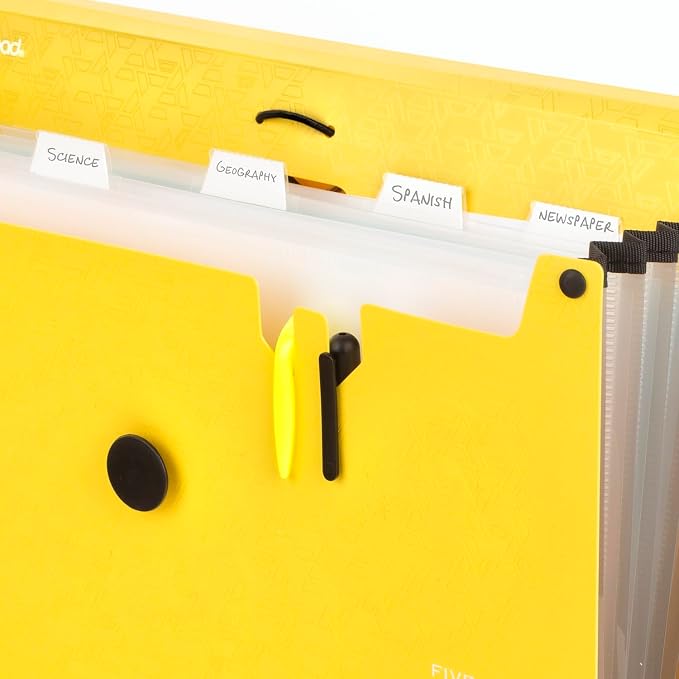 Five Star Expanding File Organizer, 6-Pocket Accordian File Organizer, Bungee - Image 5