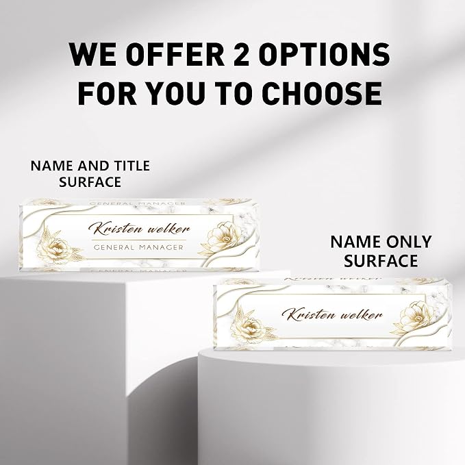 Personalized Office Name Plate for Desk, Custom Employee Appreciation Gifts - Image 5