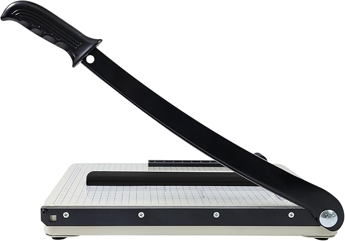 TEXALAN(R) Paper Cutter 12" x 10" Metal Base Trimmer Scrap Booking Guillotine Blade-DeskLoop Office