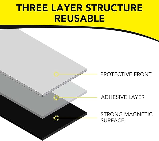 DIYMAG Adhesive Magnetic Sheets, |4" x 6"| 18 Packs, Flexible Magnet Sheets - Image 3