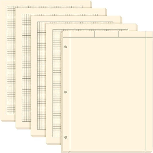 Seajan 5 Pcs Engineering Paper Notebook Engineering Computation Pad 8.5 x 11 by Seajan