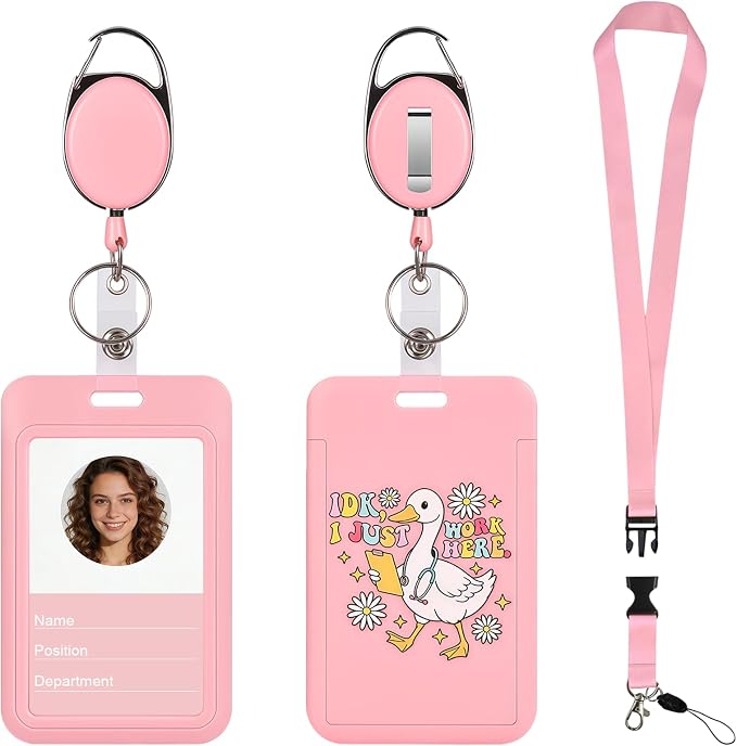 ID Badge Holders and Retractable Reel Clips, Lanyard - Image 2