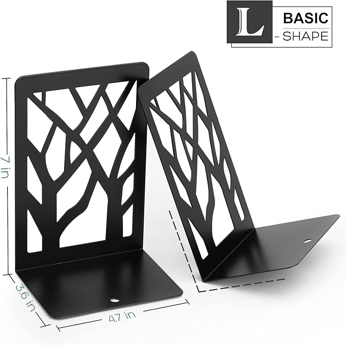 MaxGear Book Ends Tree Design Modern Bookends - Image 5