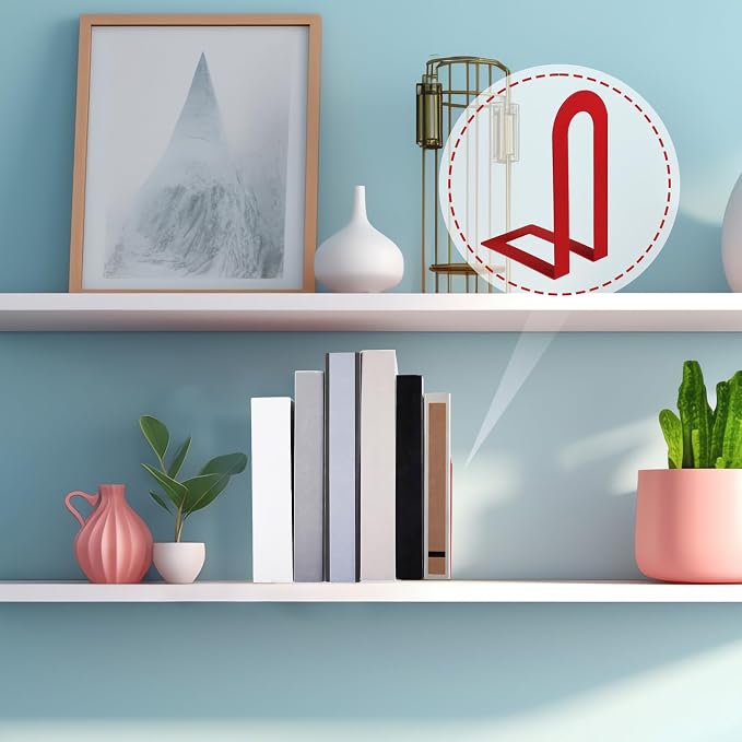 Chunful 12 Pcs Modern Metal Book Ends - Image 6