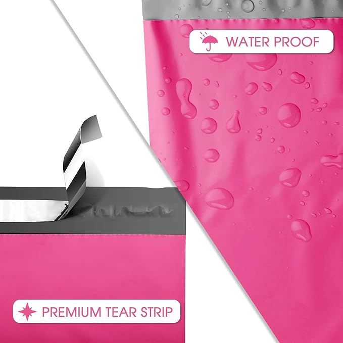 Metronic Pink Poly Mailers 14.5x19 Large Poly Mailers 500 Pack Self-Seal - Image 2