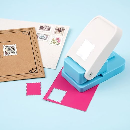 2 Pcs Stamp Punch, 1 Inch Square Stamp Punch & 1X0.8 Inch Rectangular Postage - Image 3