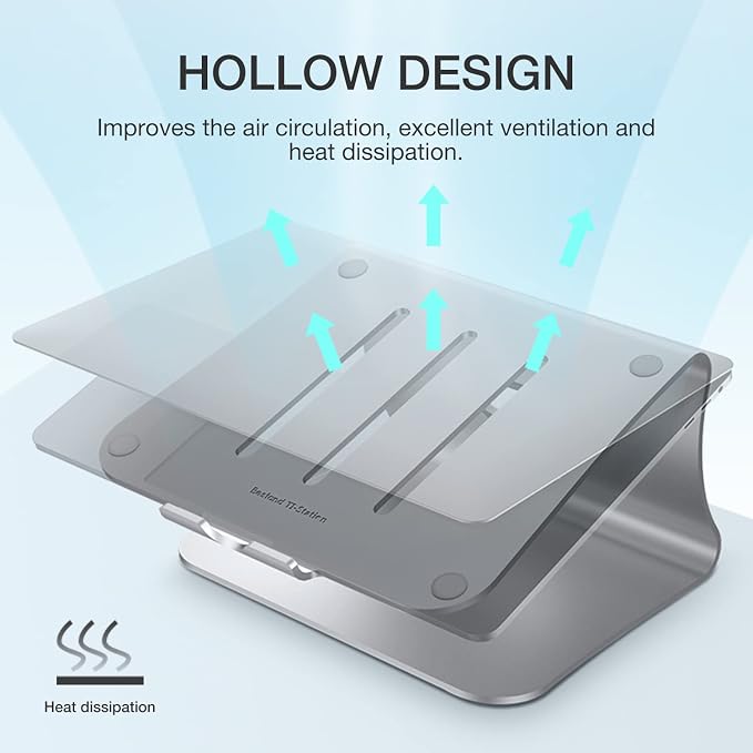 Laptop Stand, Aluminum Notebook Holder Riser Heat-Vent - Image 5