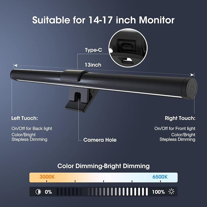 Monitor Light Bar, OOWOLF Screen Light Bar - Image 9