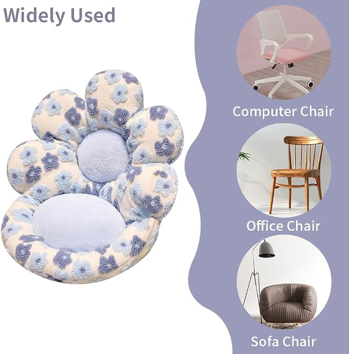 Flower Chair Cushion with Backrest Comfortable Office Chair Pad Student - Image 3