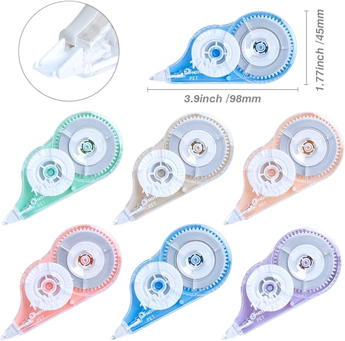Correction Tape, 12 Pack Correction Tape Dispenser, Study Supplies and Office - Image 2