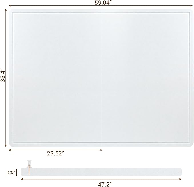 AKTOP White Cork Bulletin Board 60" x 36", Large Foldable Felt Notice Pin Board - Image 5