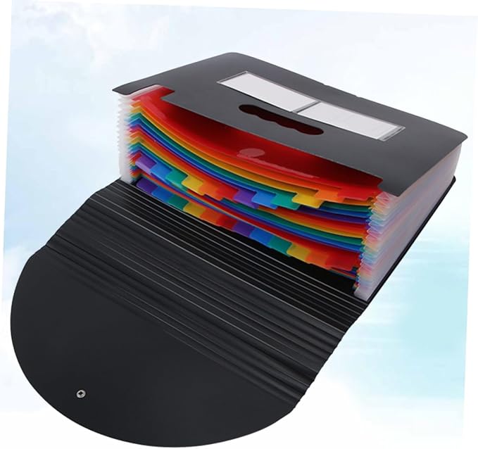 Lurrose 12 Layer PP Rainbow File Folder Multi-Function Accordion Document - Image 6