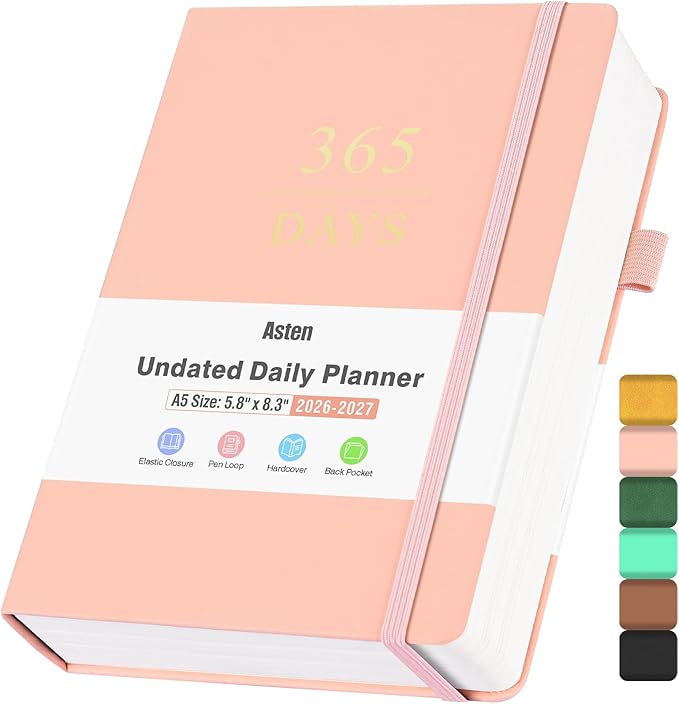 Undated Daily Planner 2024-2025, ADHD & Work Planner by AstenInc
