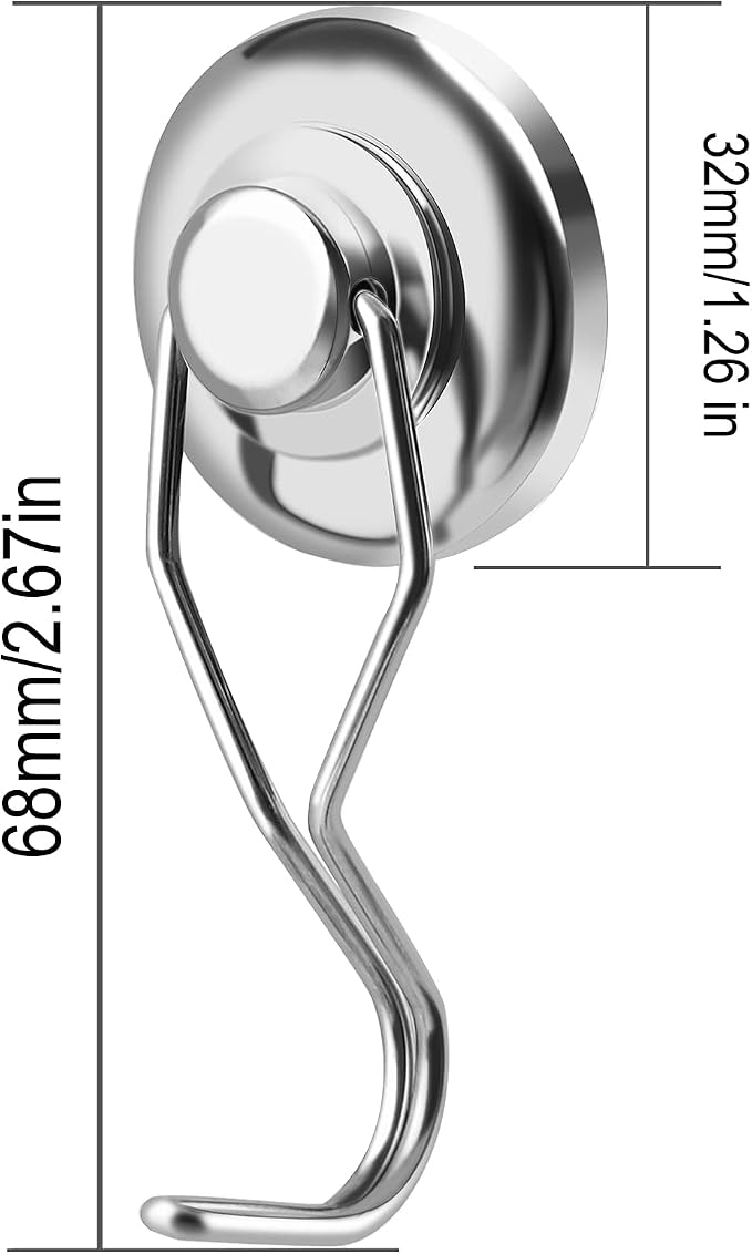 Swivel Swing Powerful Magnetic Hooks, Strong Heavy Duty Neodymium Magnet Hooks - Image 4