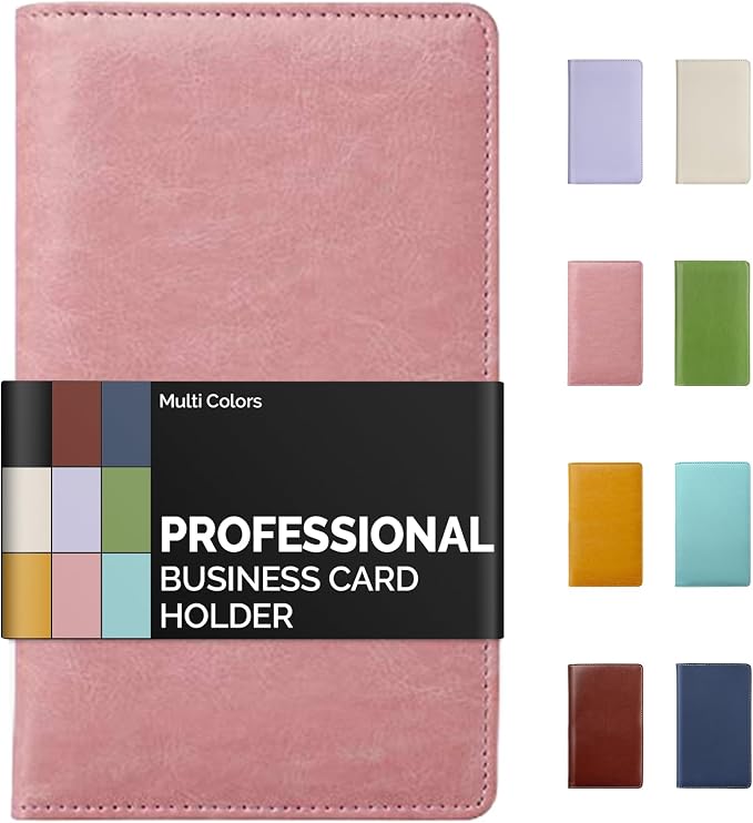 Sooez Leather Professional Business Card Book Holder Organizer, 240 Capacity by Sooez