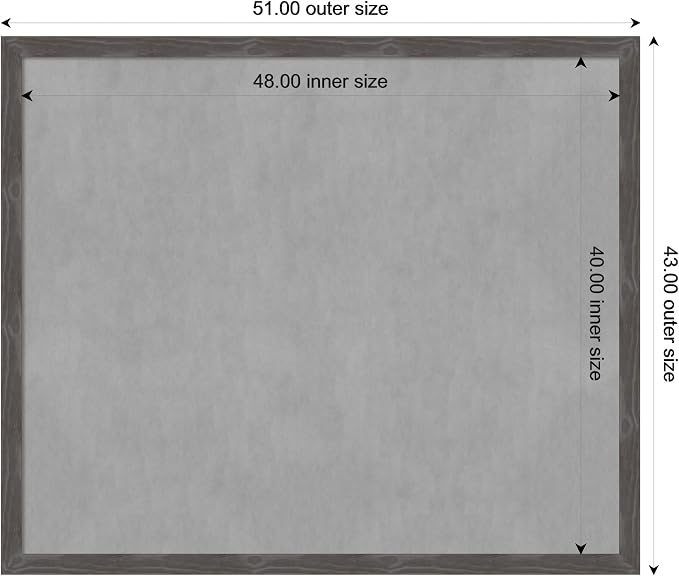 Amanti Art Grey Framed Magnetic Board 43x51 Oversize Vision Board - Image 4