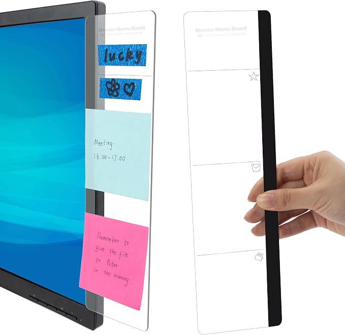 Office Desk Accessories 2pcs Monitor Memo Board Computer Message Board Office by MDOZQ