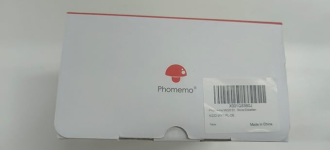 Phomemo M220 Label Maker, Bluetooth Thermal Label Maker Machine for Barcode, Address, Home, Mailing, Small Business,Clothing, Portable Wireless Printer with 1 Rolls Label, Purple-DeskLoop Office