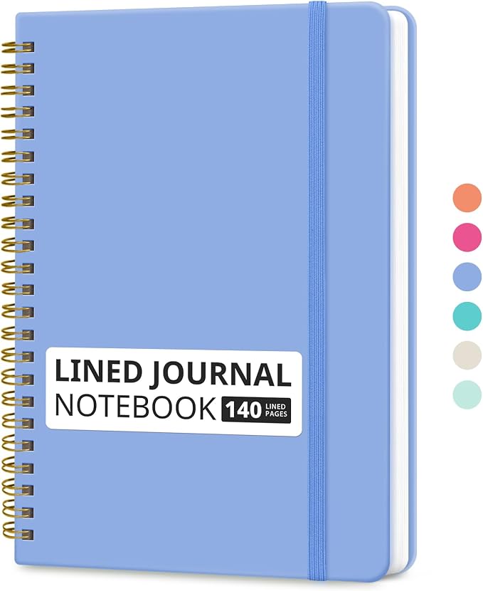 Taja Lined Spiral Journal Notebook by Taja